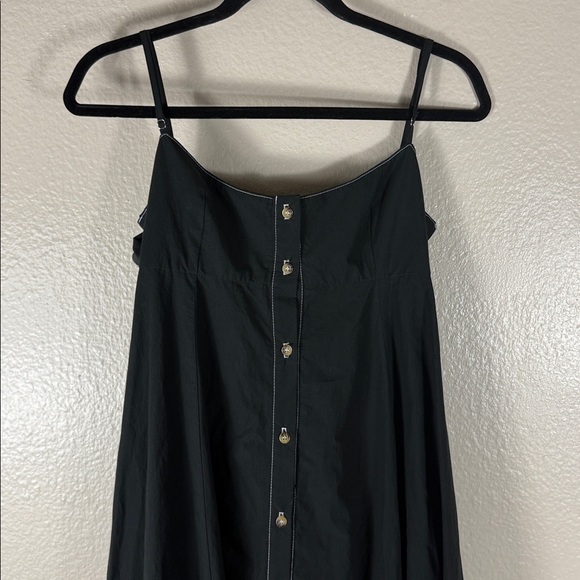 Ciao Lucia Deia Black Cotton Tie Back Midi Dress - Picture 5 of 11